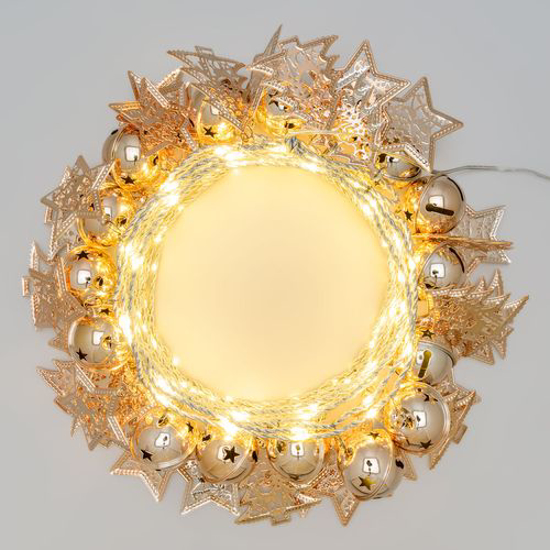 Immagine di CATENA DECORAZIONE CHAMPAGNE 200LED BIANCO CALDO 10MT