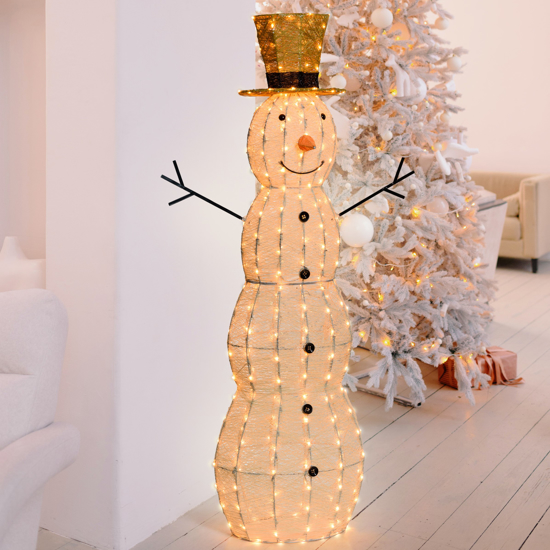 Immagine di PUPAZZO NEVE 3D 320 LED LUCE FISSA BIANCO CALDO H150CM