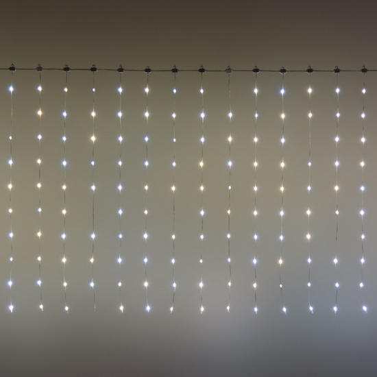 Immagine di TENDA 300LED CALDO-FREDDO CONTROLLER+TELECOM.300XH100CM