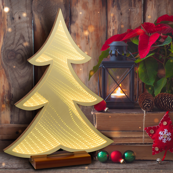 Immagine di ALBERO CHAMPAGNE CON BASE LEGNO BIFACCIALE CALDO