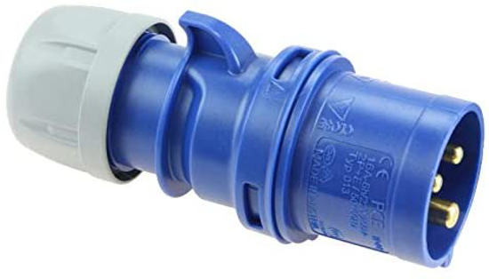 Immagine di Spina volante 2P+T 16A 220V IP44- Blu