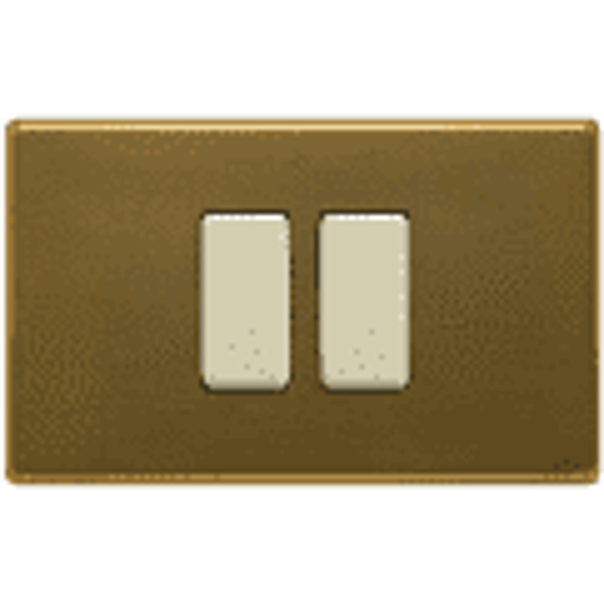 Immagine di PLACCA 2 FORI SCATOLA TONDA BRONZO