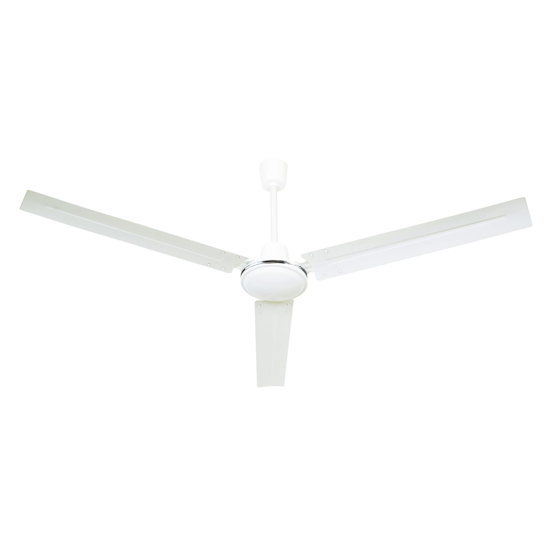 Immagine di VENT. SOFFITTO 70W 3 PALE Ø120CM C/COM. MURO S/LUCE BIANCO