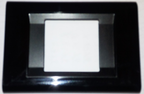 Immagine di PLACCA CLICK 1 UNEL CENTRALE NERO