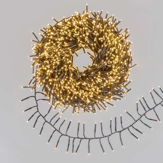 Immagine di CATENA 1000LED BIANCO CALDO CON FLASH CALDO 15MT