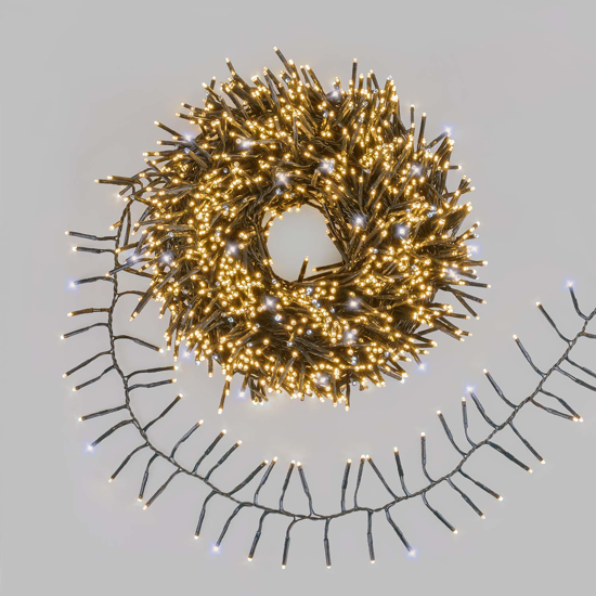 Immagine di CATENA 1000LED BIANCO CALDO CON FLASH FREDDO 15MT