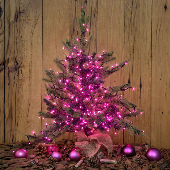 Immagine di CATENA 360LED ROSA 8 GIOCHI LUCE 25,7MT