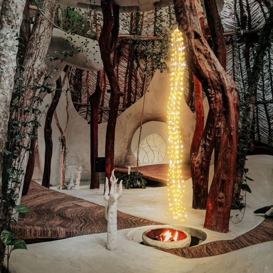 Immagine di CASCATA 600FLASHLED CALDO / FREDDO CAVO ARGENTO H200CM