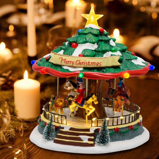 Immagine di VILLAGGIO GIOSTRA NATALIZIA CON SOGGETTI IN MOVIMENTO